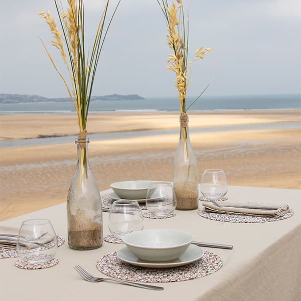 Beach Clean Placemats 4Pack - Round Design