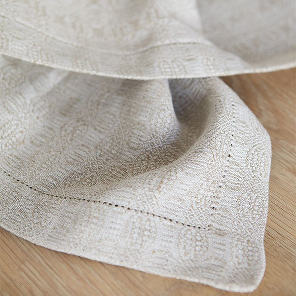 Cloverleaf Linen Napkin - Natural