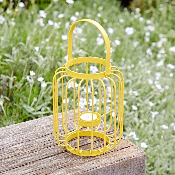 Colourful Iron Lantern Tea Light Holder