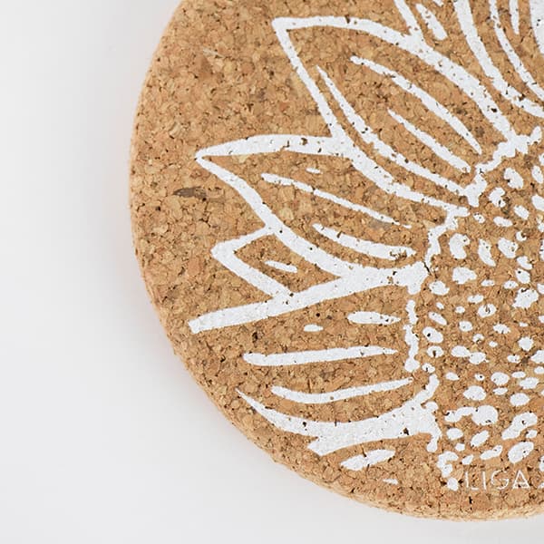 Cork Placemat - Sunflower Design