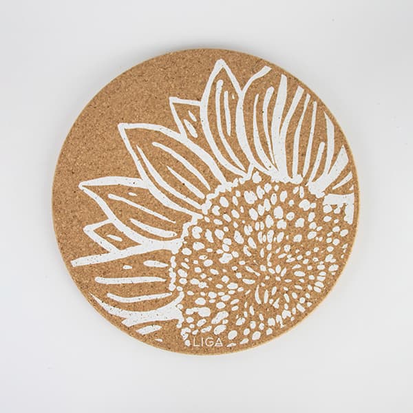 Cork Placemat - Sunflower Design