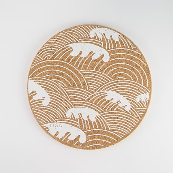 Cork Placemat - Wave Design