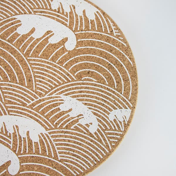 Cork Placemat - Wave Design