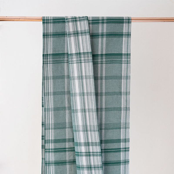 Crags Check Cotton Tablecloth - Green