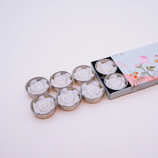 Flower Scented Tea Lights - White Rose