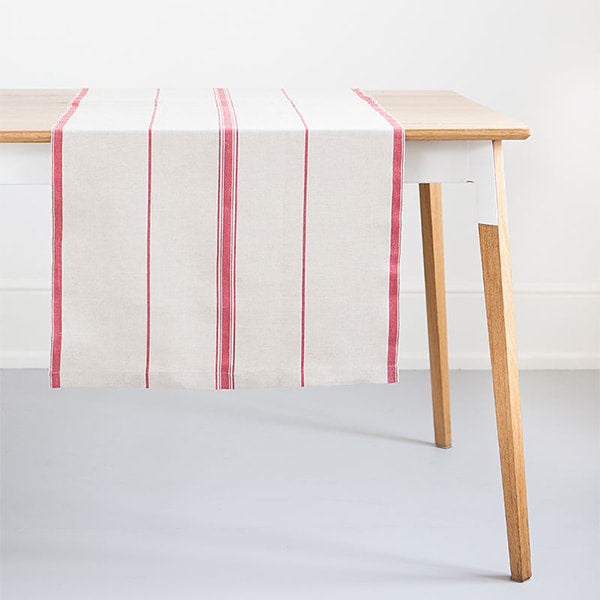 Lisburn Linen & Cotton Table Runner - Red