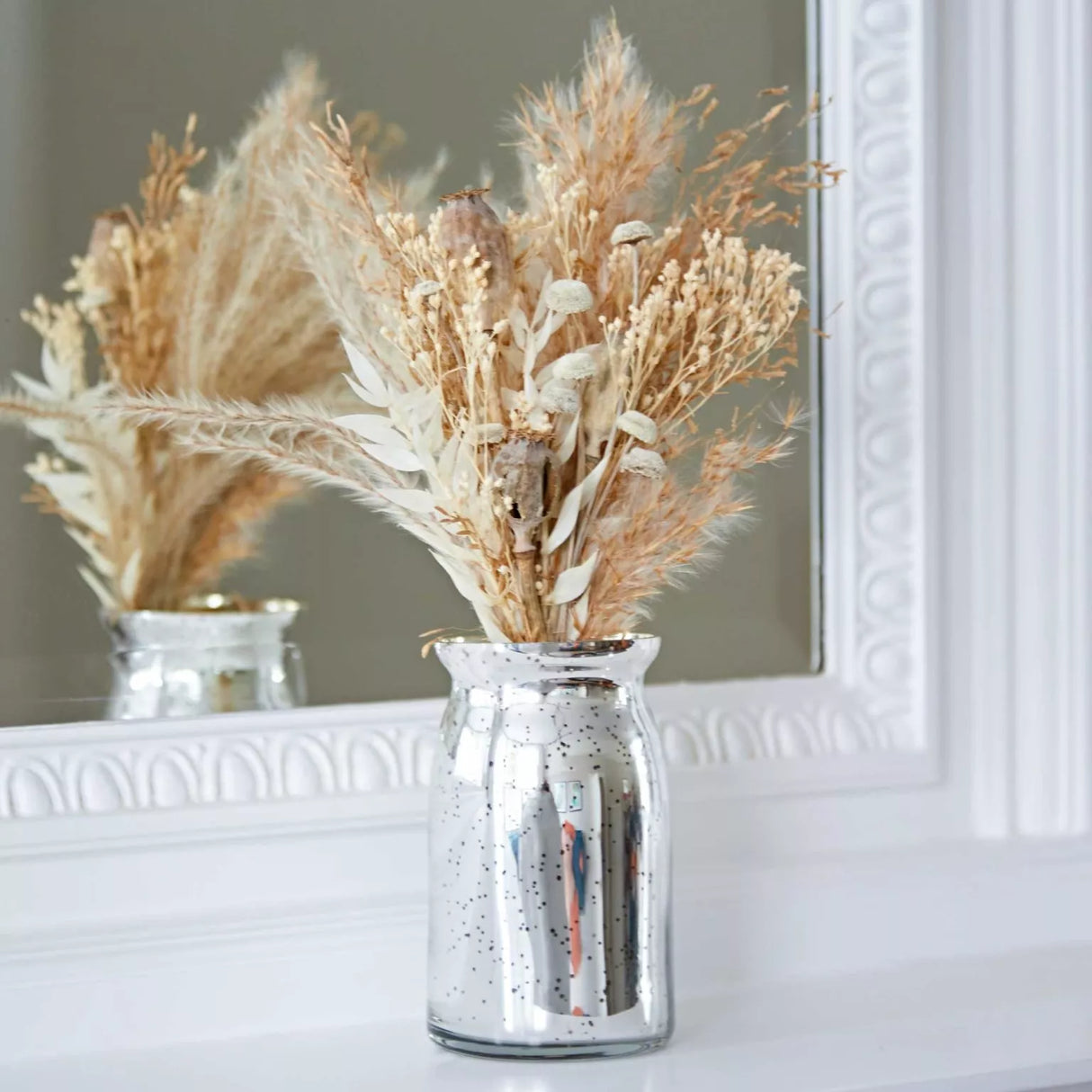 Recycled silver antique-effect vase