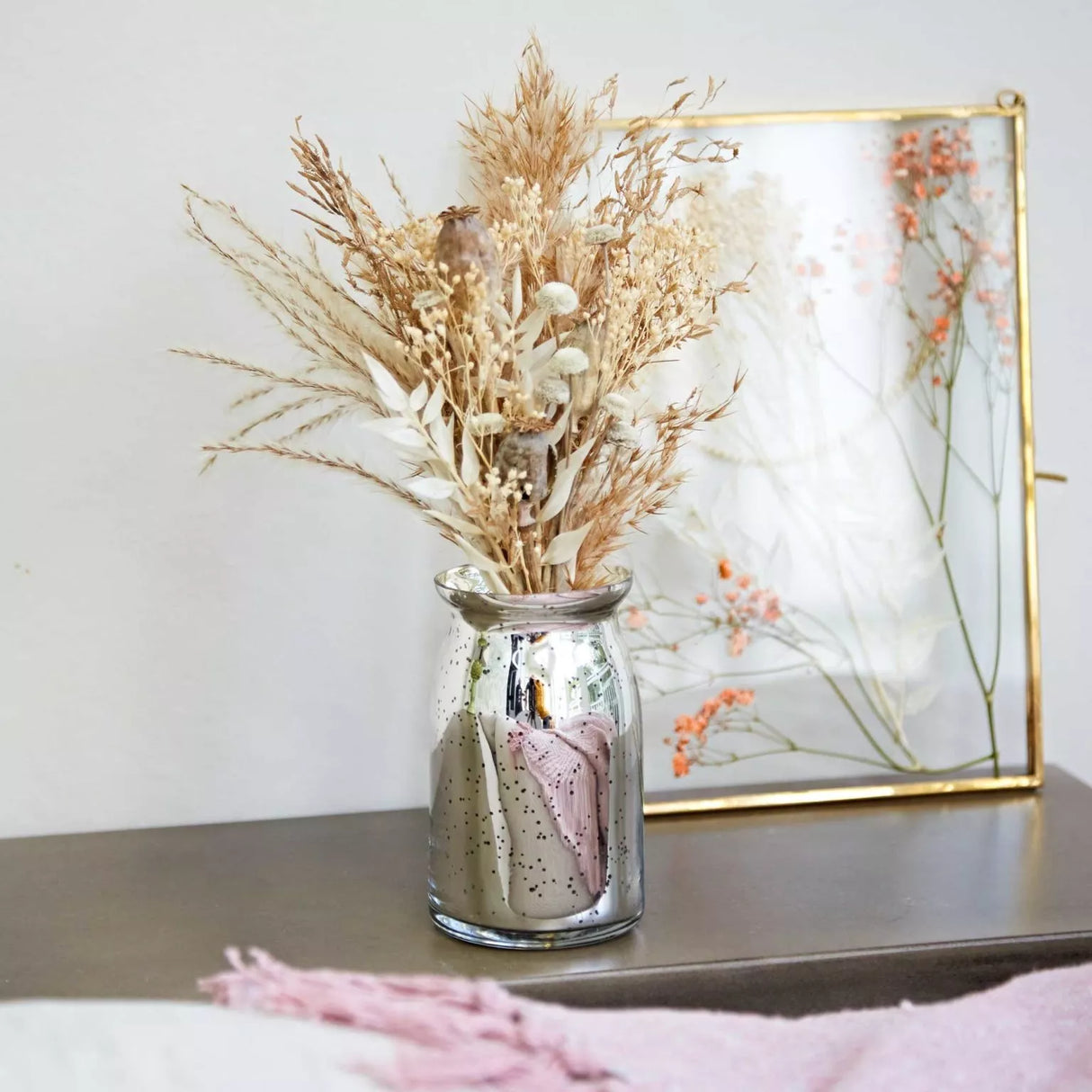 Recycled silver antique-effect vase
