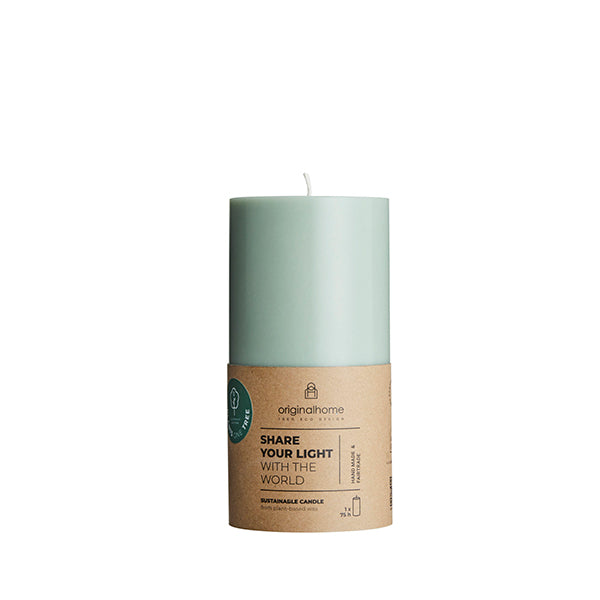 Pillar Candle Small - Certified Kernel Wax - Green