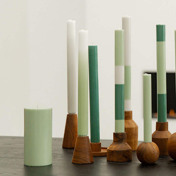 Pillar Candle Small - Certified Kernel Wax - Green