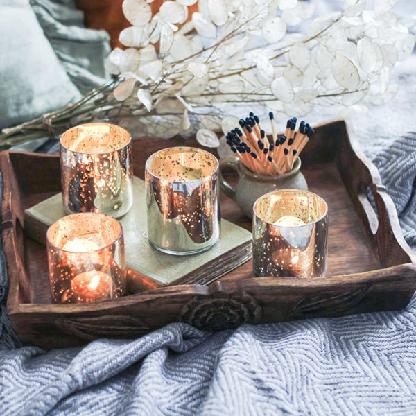 Recycled Glass Tea Light Holders