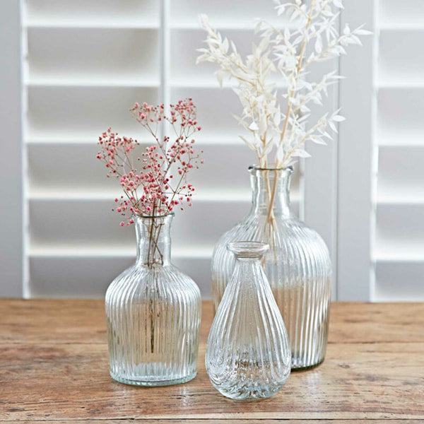Rippled Glass Vase - Small