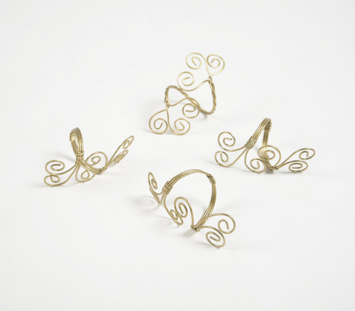 Coiled Metallic Wire Napkin ring