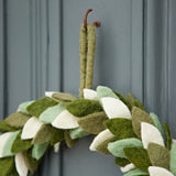 Green felt Christmas wreath